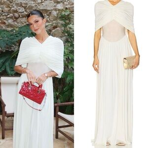 Helsa Philomena jersey dress in vanilla